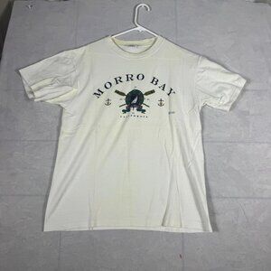 Belton Dye-Namic T-Shirt Mens White Morro Bay California‎ Graphic Print Size L